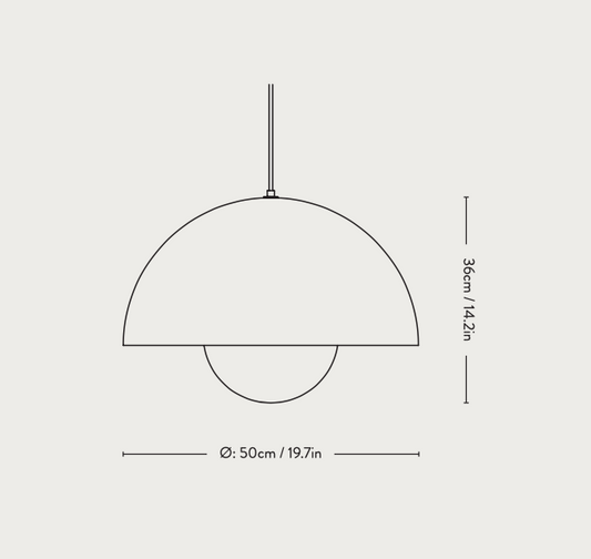 Flowerpot vp2 grey-beige