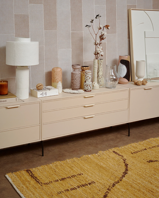 handwoven cotton rug oche brown 120x180