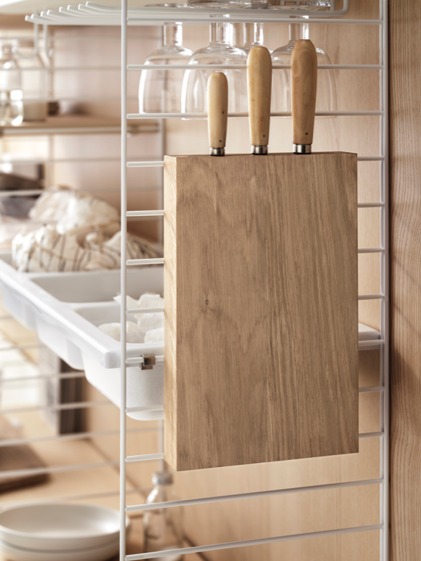 knife holder oak