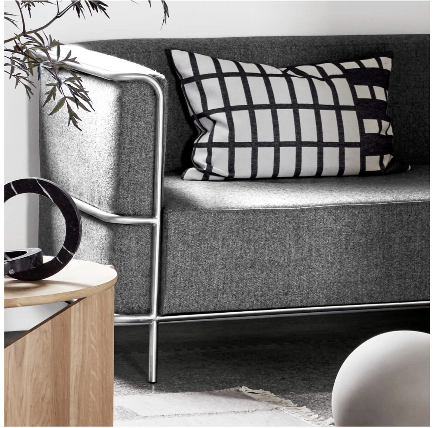 Modernist Sofa /Kristina Dam 3 -seter grey wool