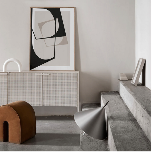 Grid sideboard beige