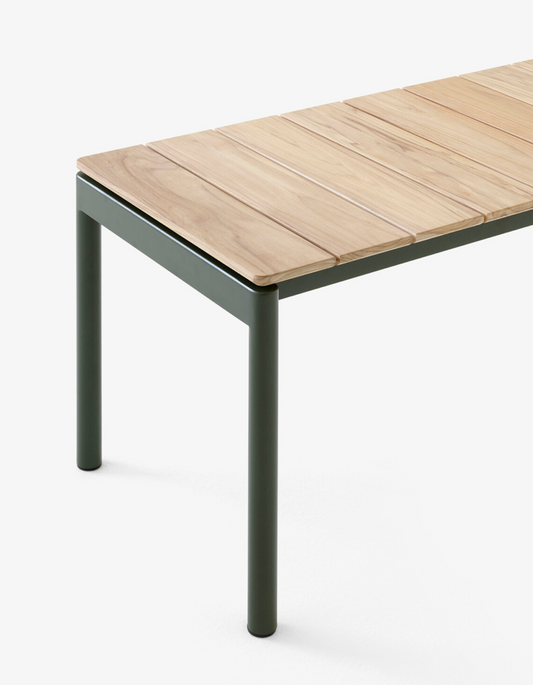 Ville AV27 benk bronze green/teak