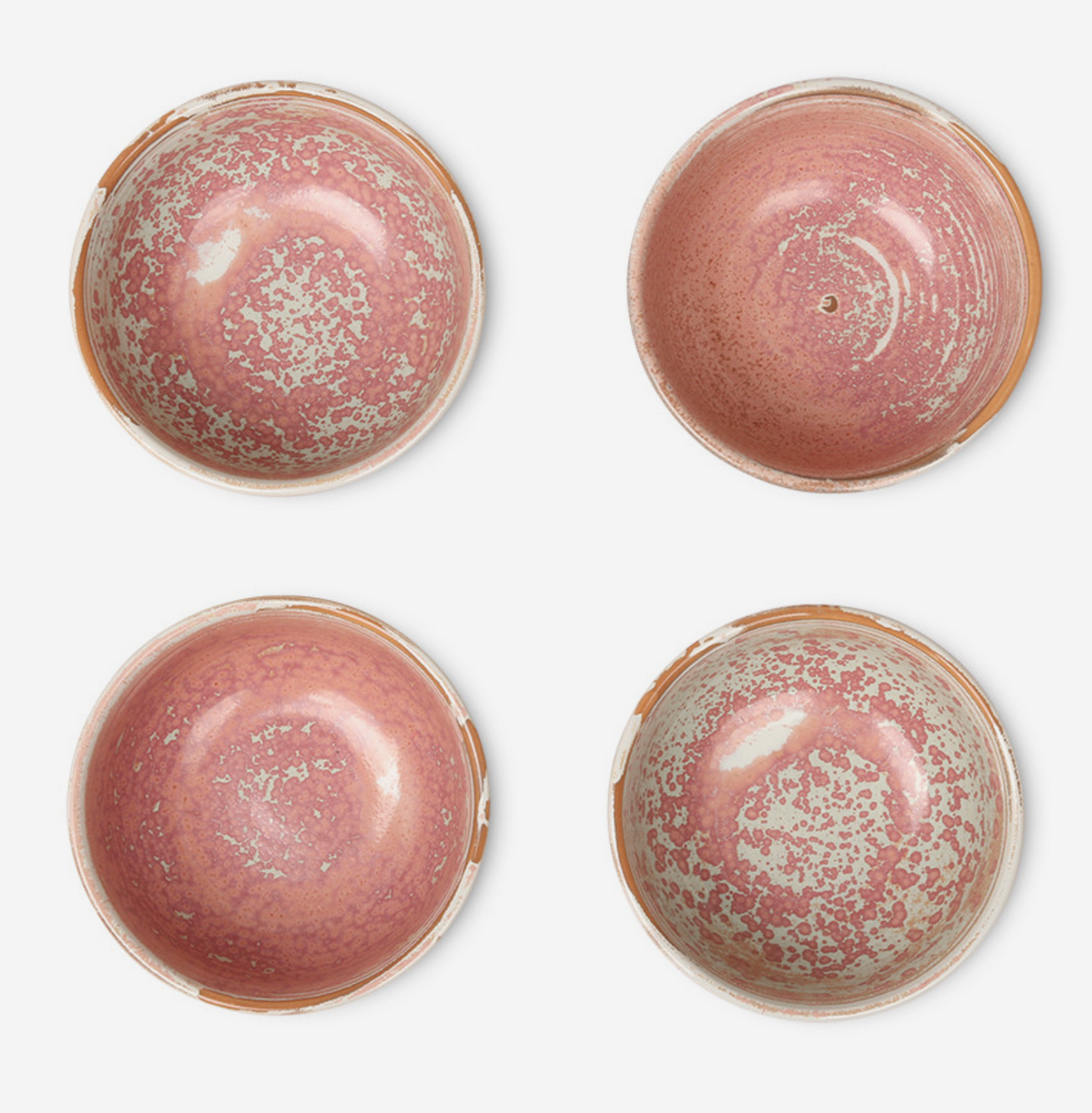 Chefs ceramics dessert bowl rustic pink