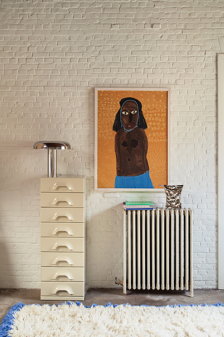 Fluffy Square Rug 'Blue Corner' 170 x 280