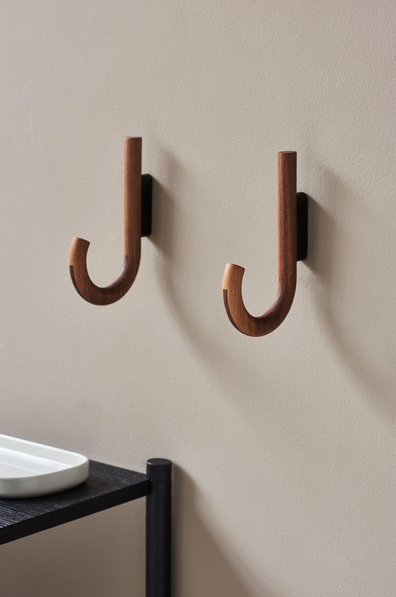 hook hanger Walnut Black