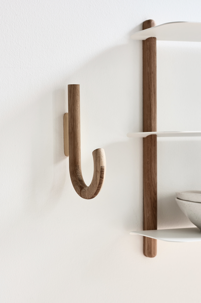 hook hanger Walnut Brass