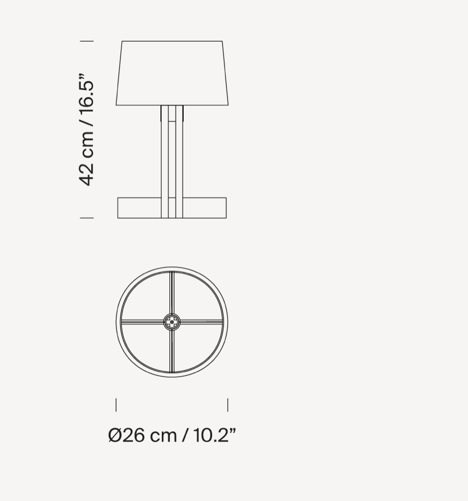 FAD Menor table lamp natural oak/linen H 42 cm