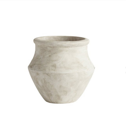 Krukke Teracotta 34 cm Clay greek-s white