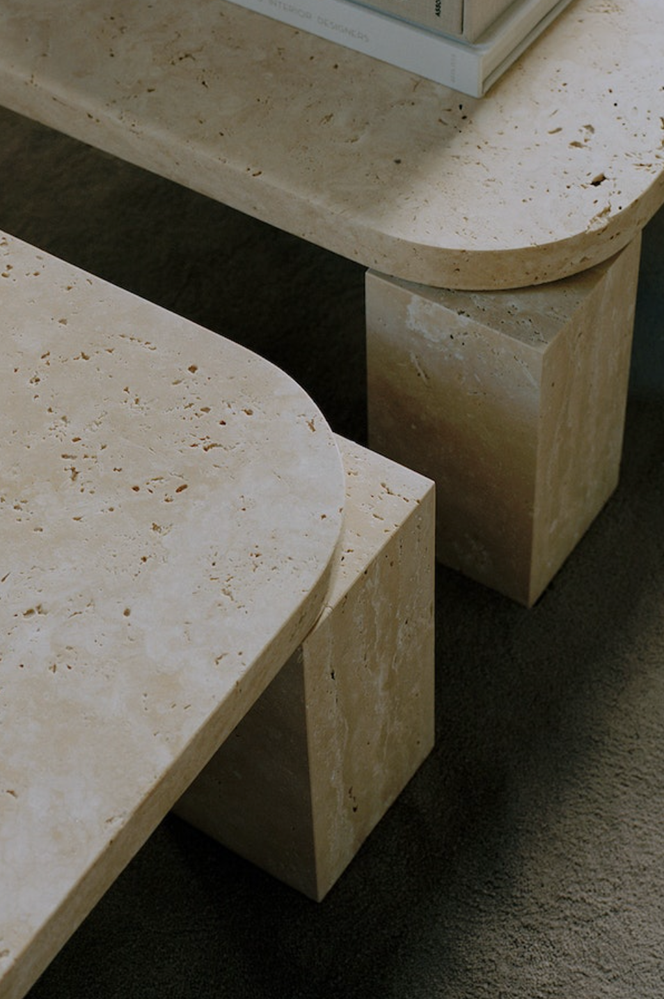 Atlas Coffee Table - Travertine (82 x 82 cm)