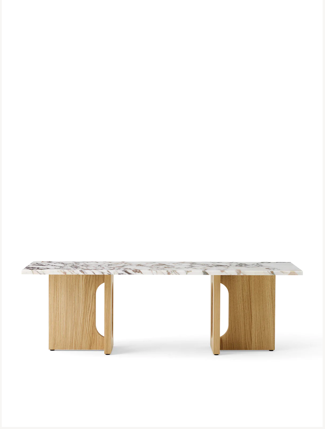 Androgyne Sofabord natural oak /calacatta viola marble