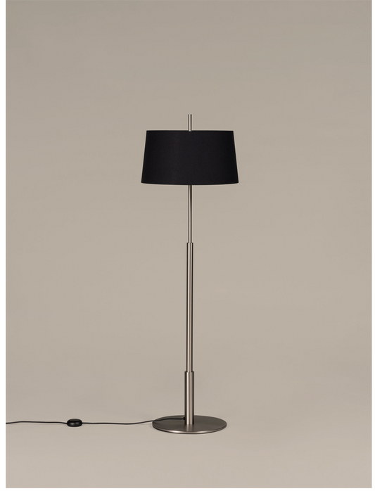 Diana Mayor H 183 cm Ø 58 cm Black linen/satin nickel