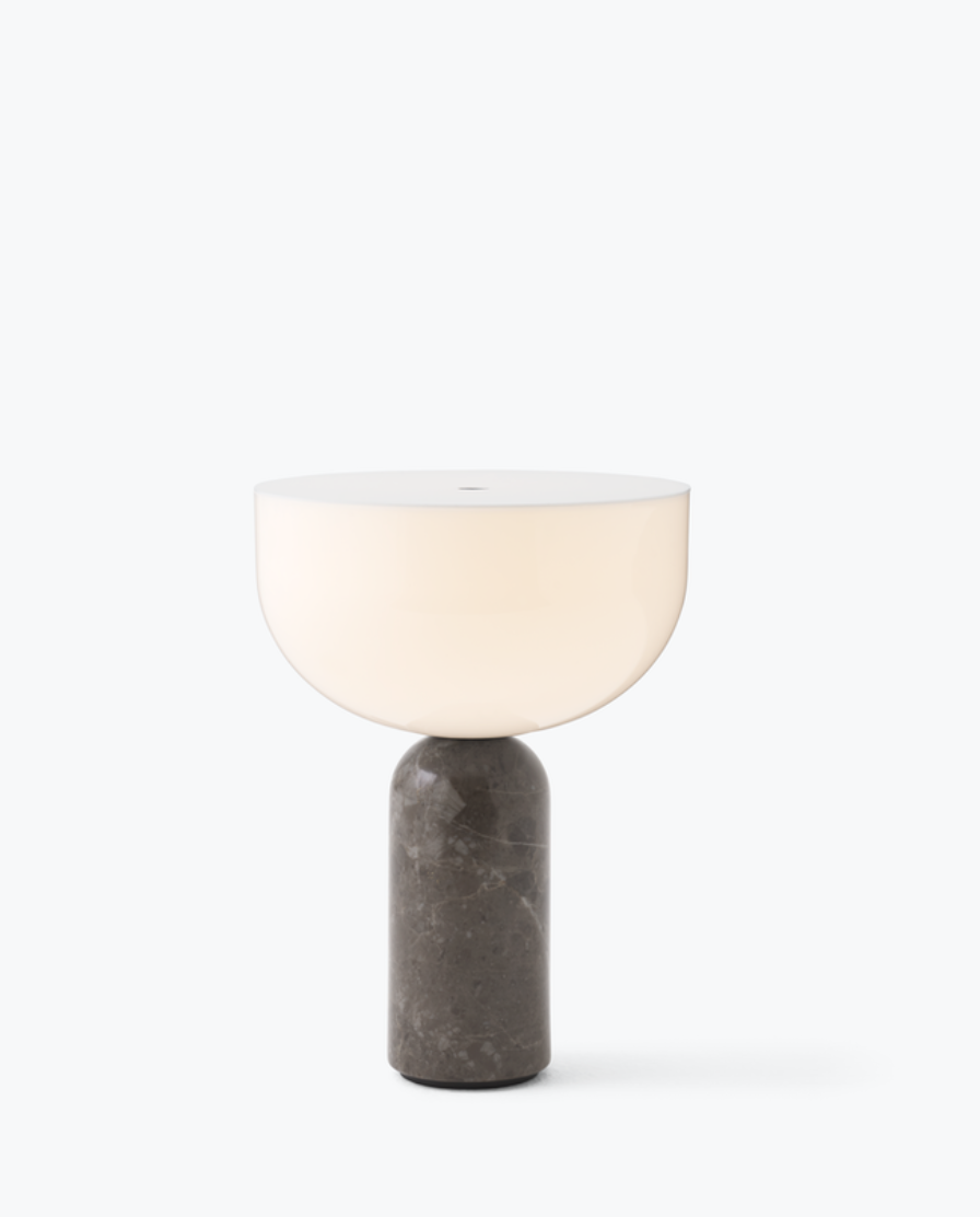 Kizu portable lampe marble warm grey