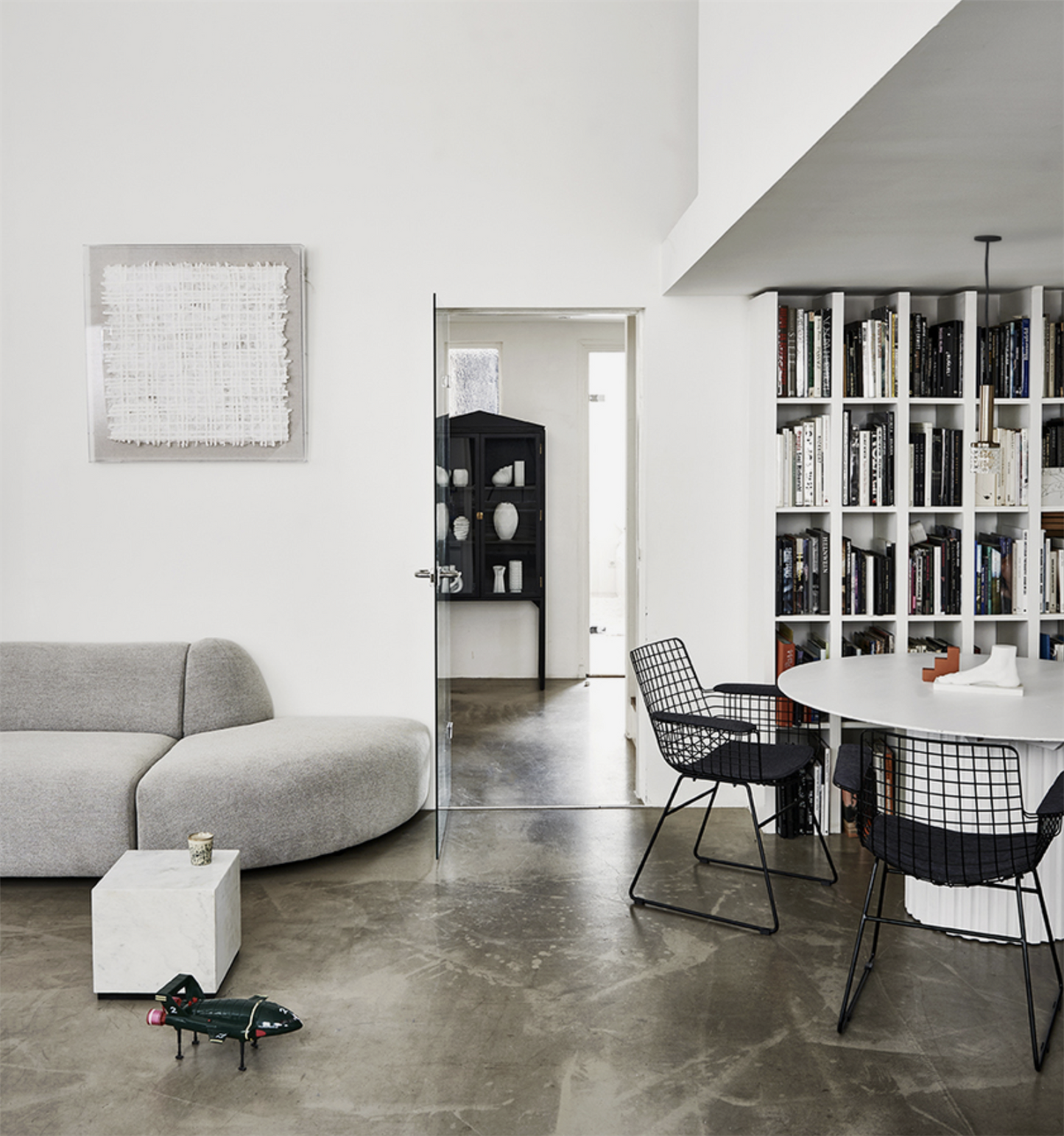 Metal wire chair spisestol m/armlen black