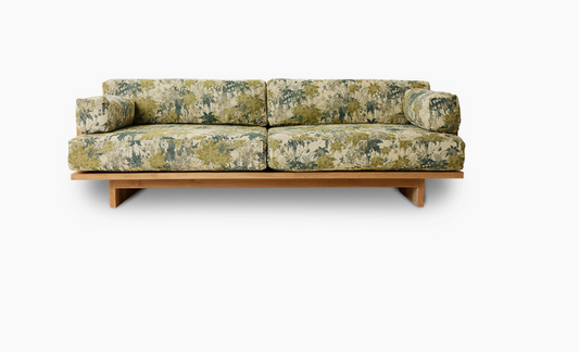 Outdoor Sofa Teak Botanical pattern