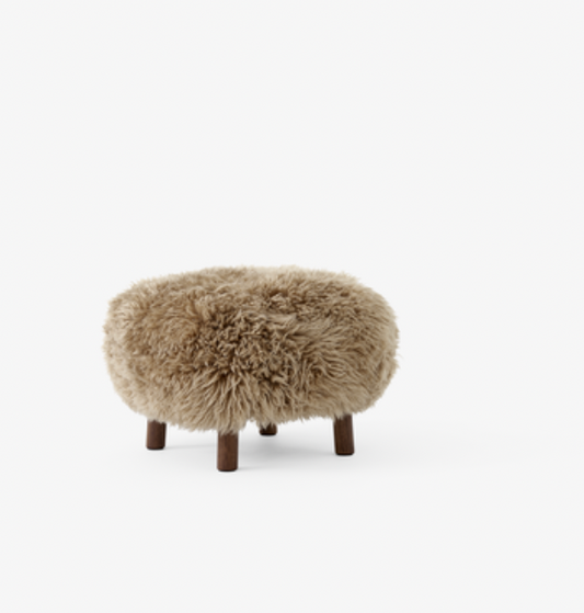 Pouf Little Petra ATD1 oiled walnut w/sheepskin honey 50mm
