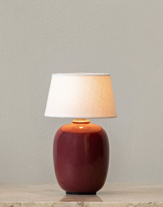 Torso Table lamp portable ruby