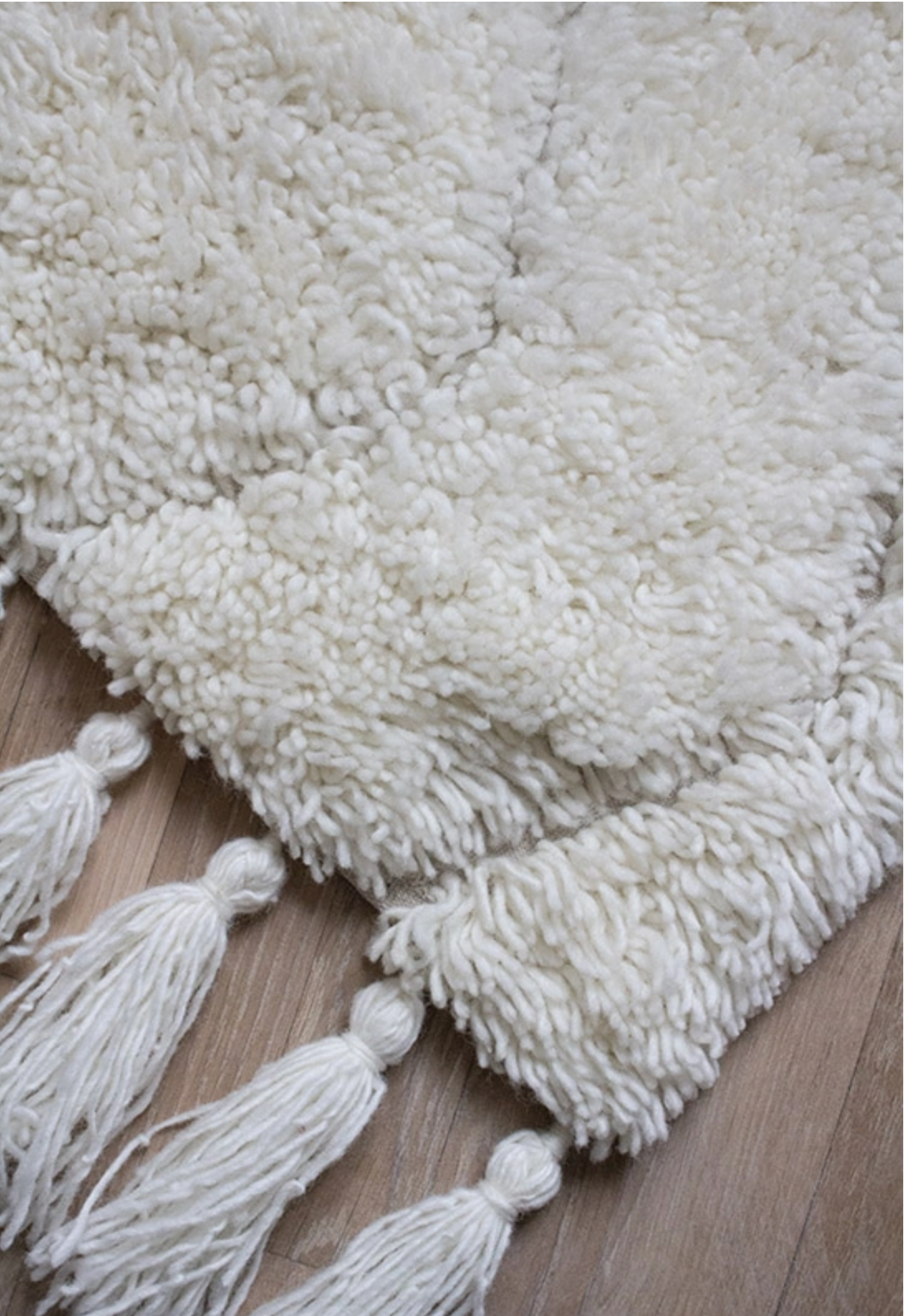 Modern Oriental Shaggy teppe bone white 180x270cm