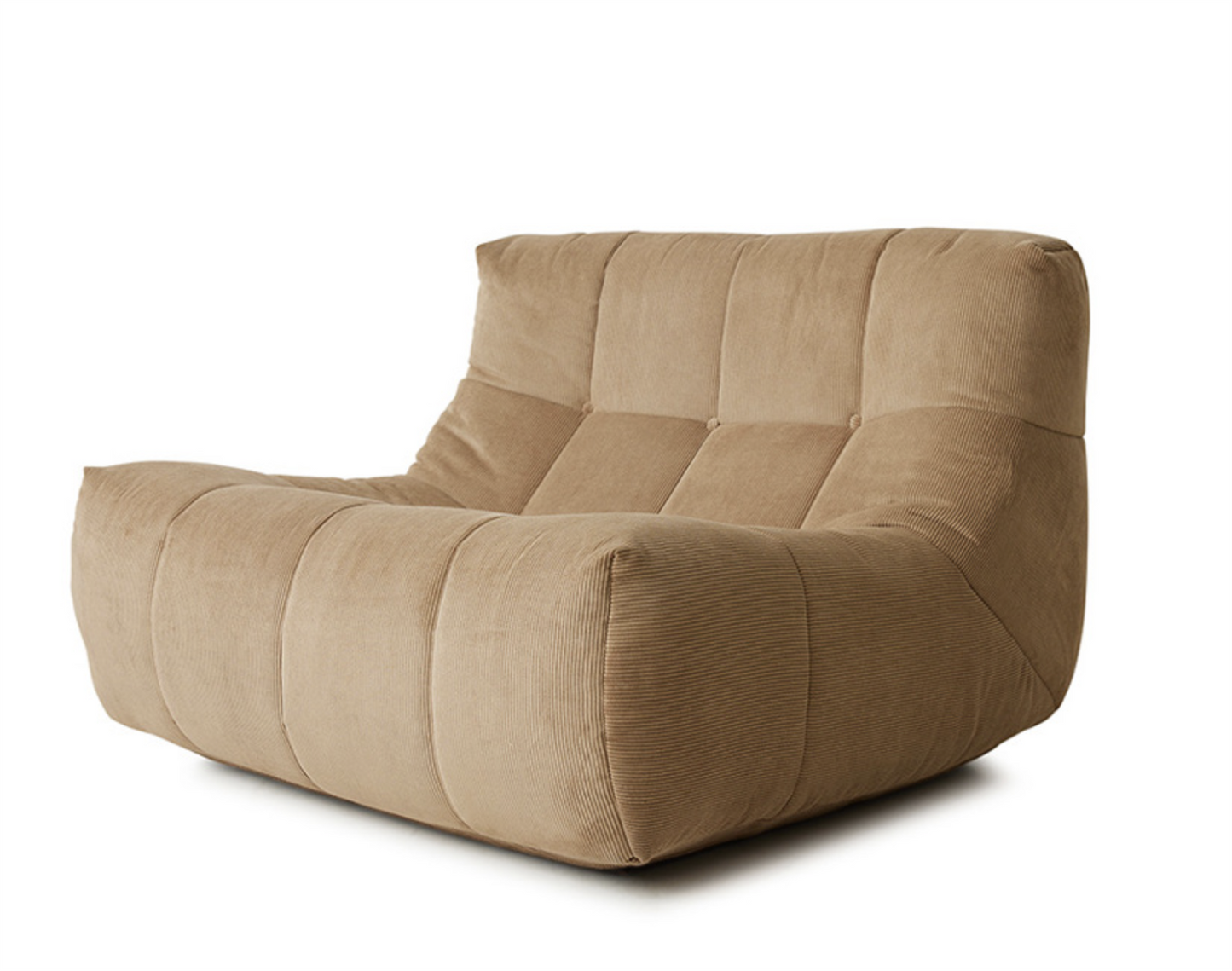Lazy lounge chair corduroy rib brown