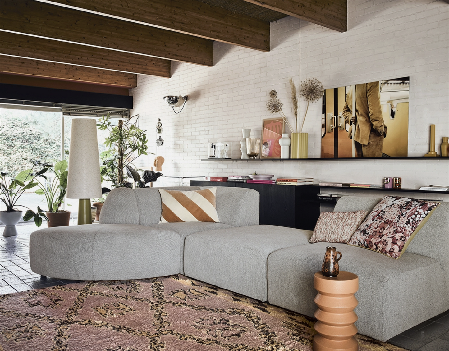 hand knotted woolen berber rug 180x280cm terra/orange