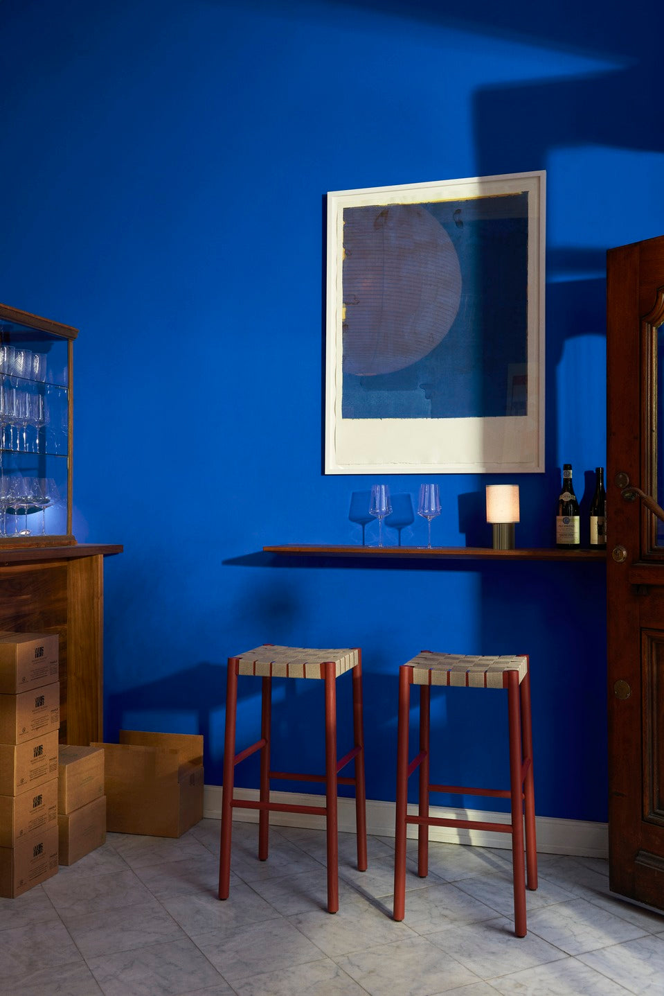 Betty TK7 by Thau & Kallio maroon natural webbing