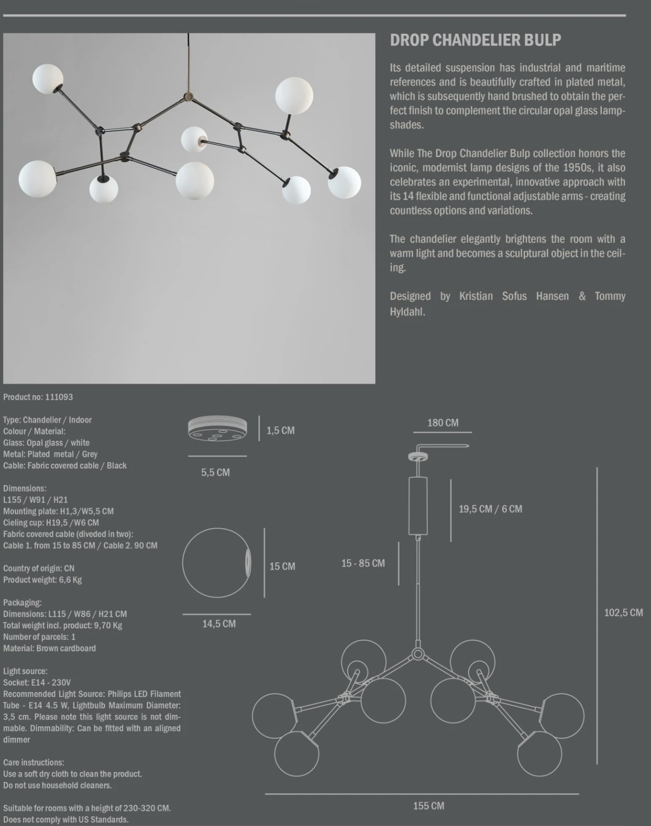 Drop Chandelier Bulb