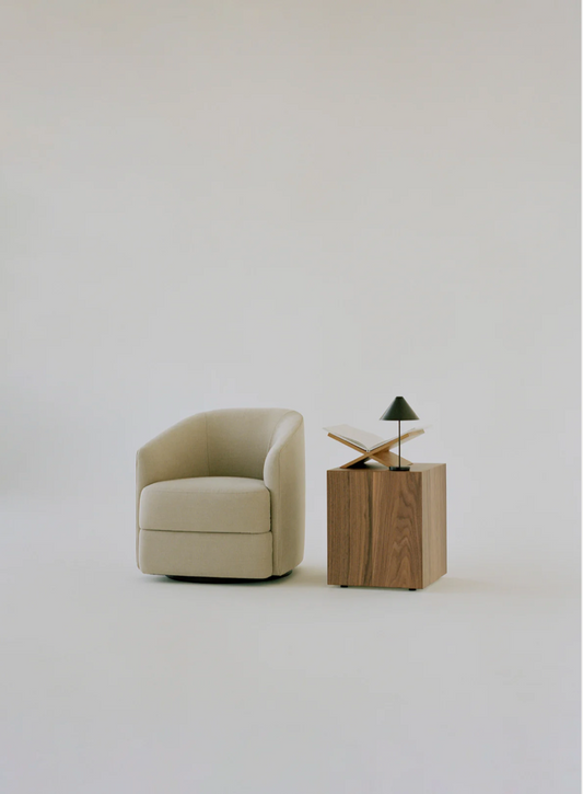 Mass Side Table walnut H 470 x W400 x D 400
