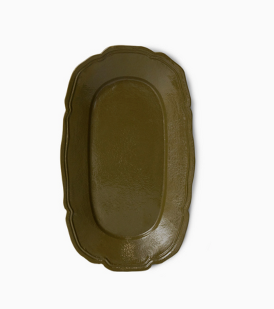 New classics serving tray olive