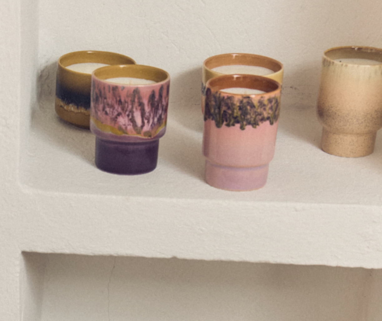 70s ceramics: small scented candle Miami