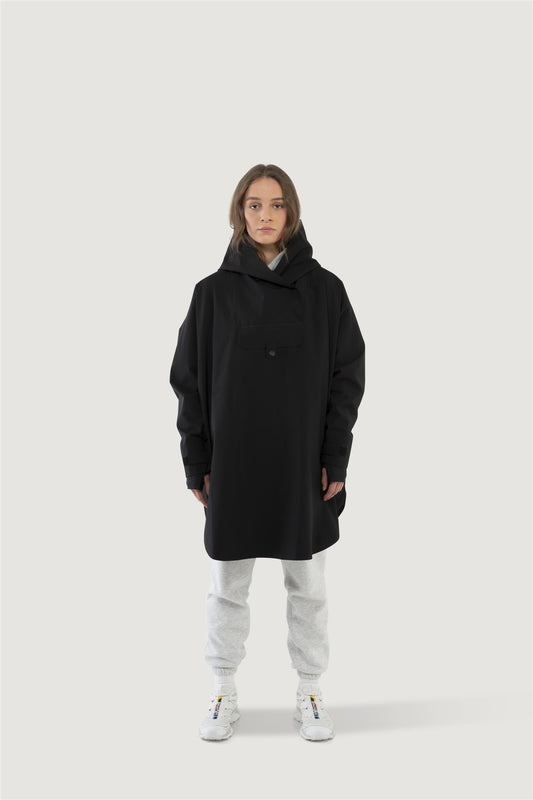 Bergen poncho black