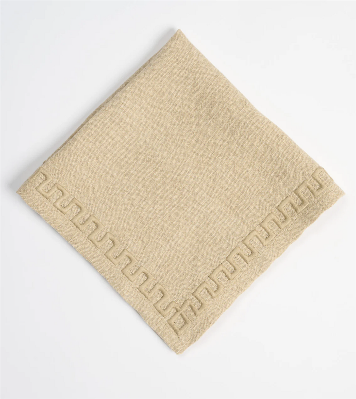 Frame linen napkin, beige - pair of two 40x40 cm