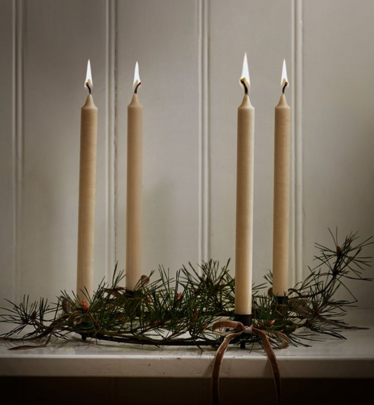 8pk kronelys Sand 30 cm