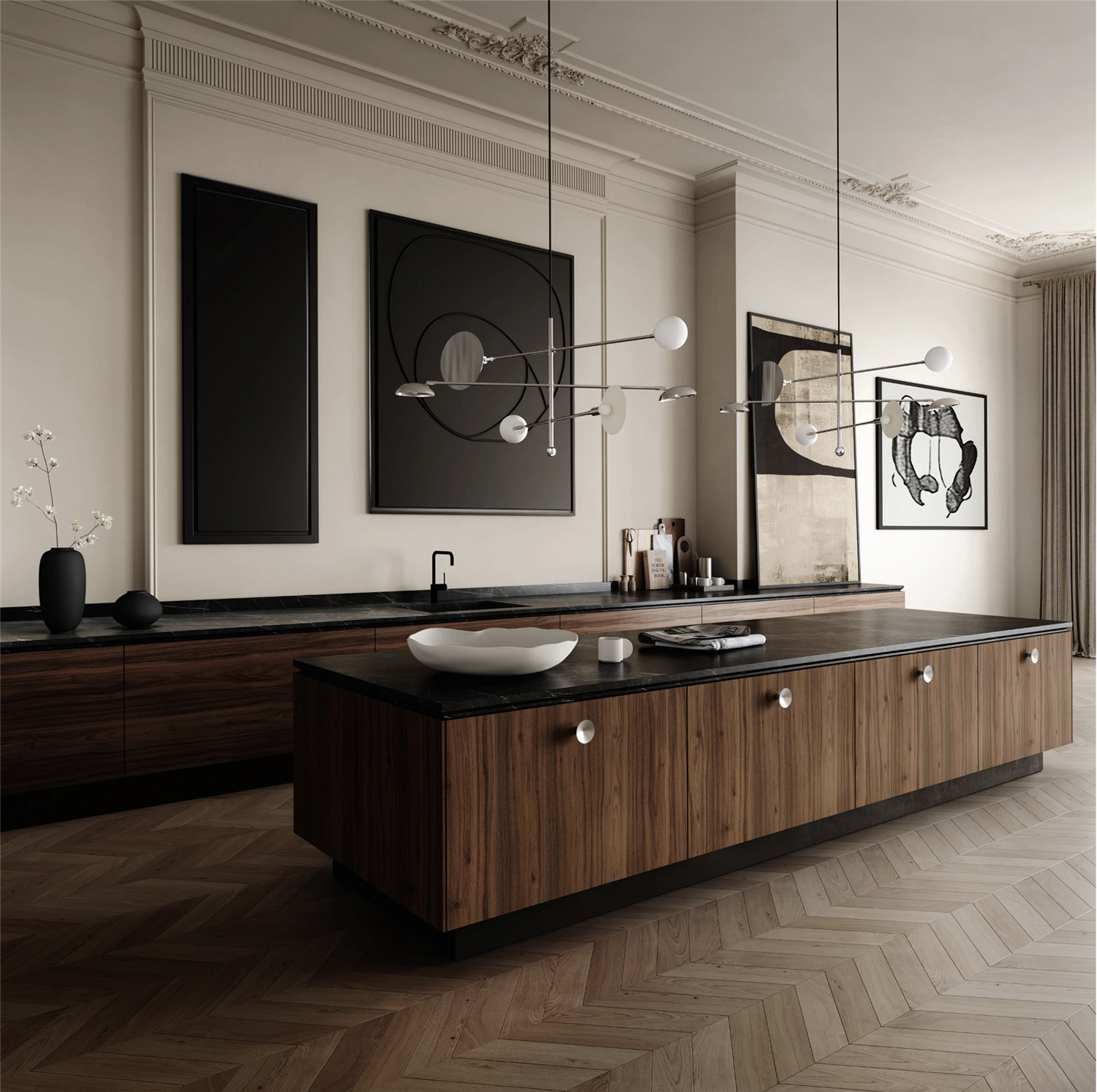 Sahn Chandelier - Chrome (5m)