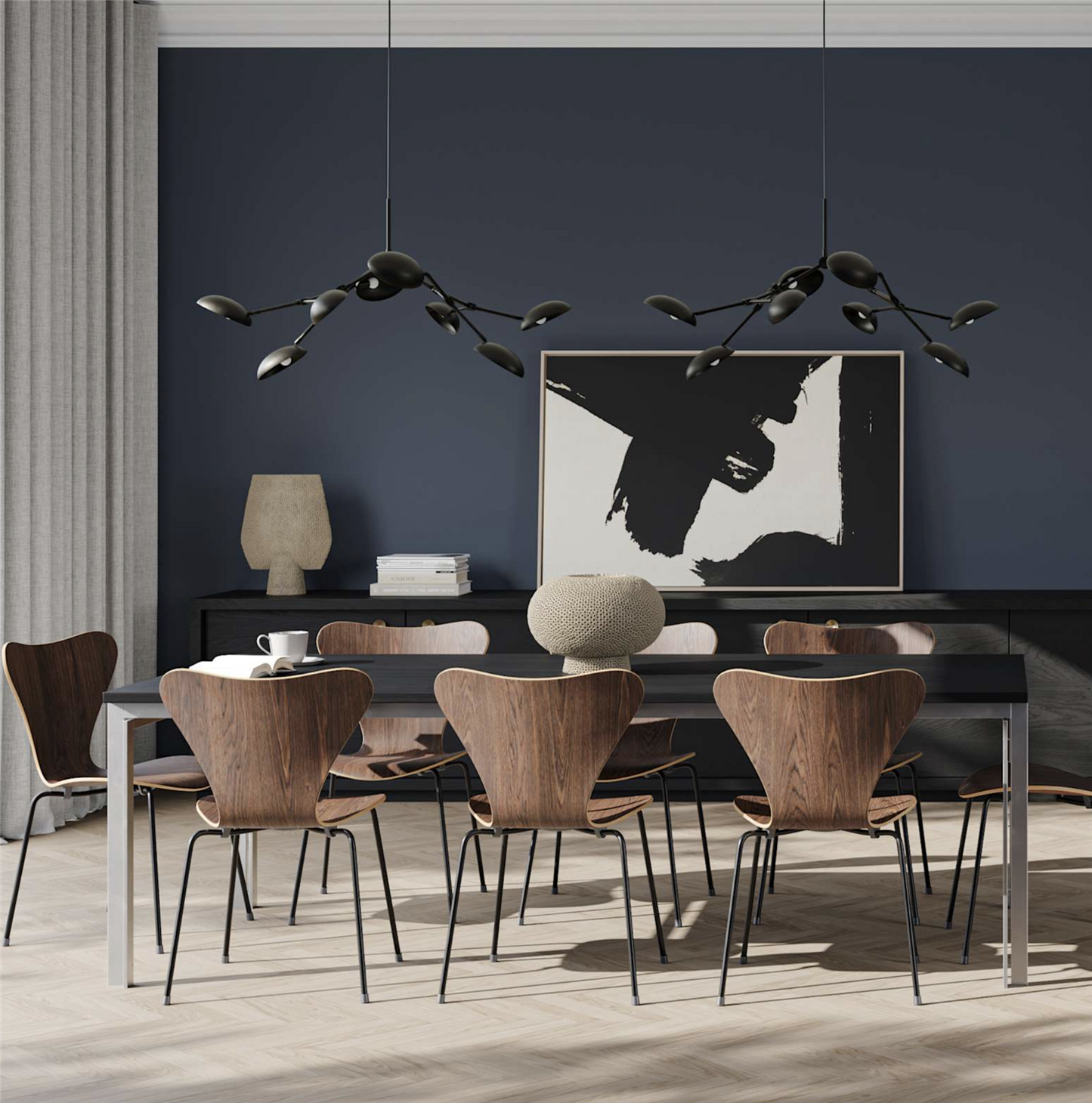 Drop chandelier bronzed MINI