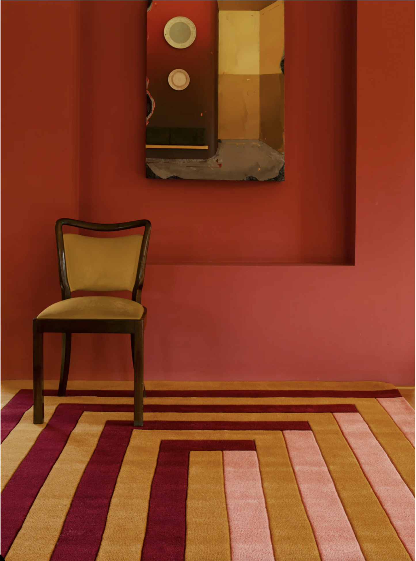 Teklan Labyrinth  Ullteppe - Coral Pink 200-300 cm