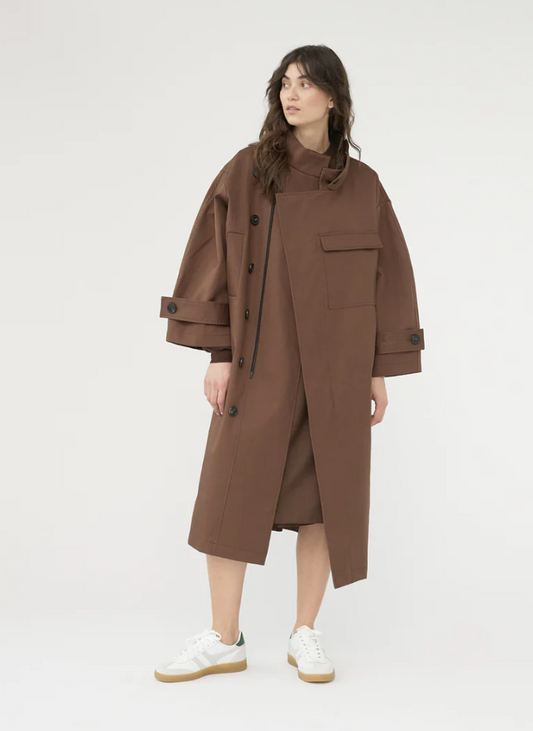 Water resistant coat dusty brown size 1