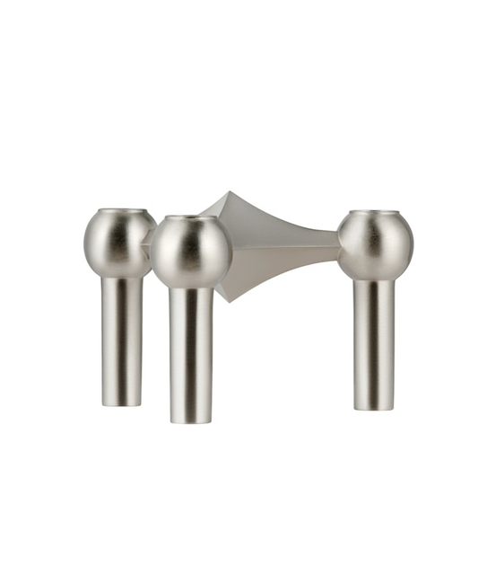 Stoff Nagel brushed chrome lysestake