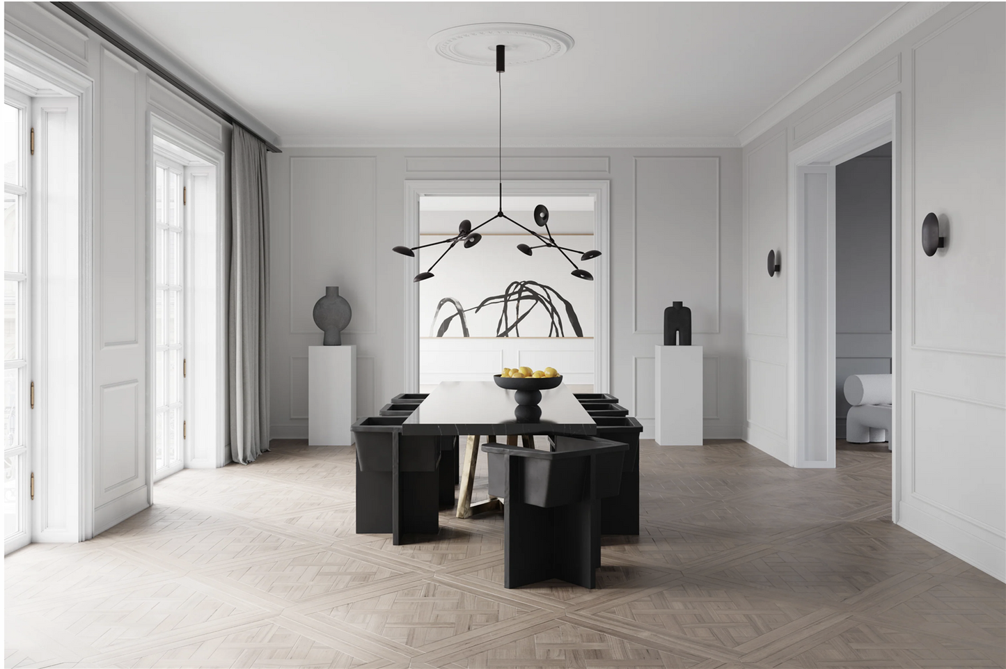 Clam Wall Lamp- Burned Black