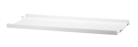 metal shelf low edge white 58x20