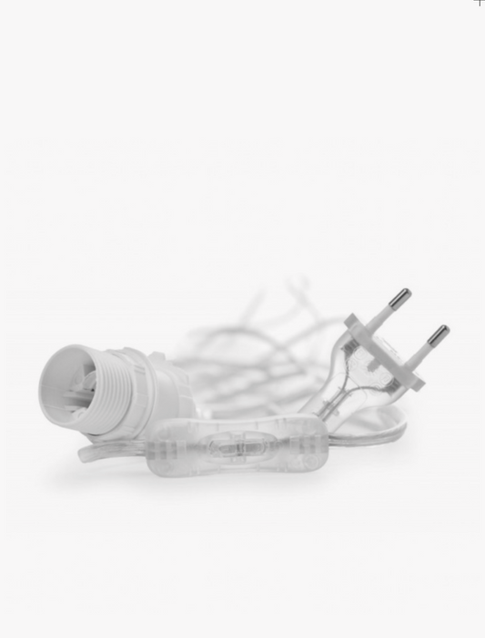 Kabel 5 m - med bryter - Transparent