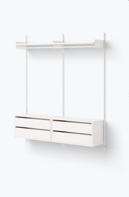 Shelf Cabinets w. Drawers white/white