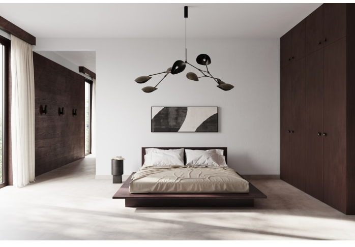 Stingray Chandlier bronze standard