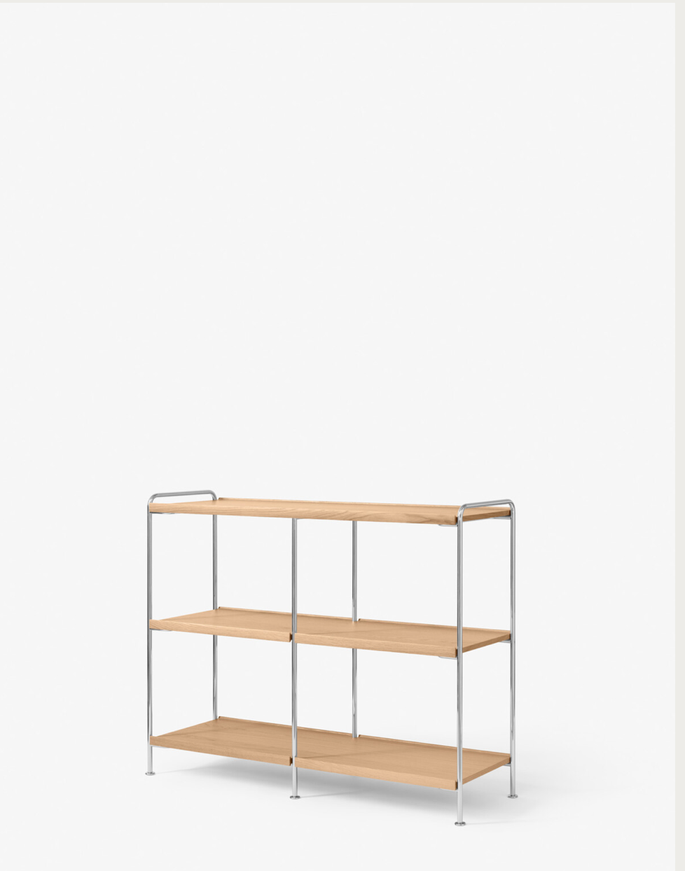 Alima NDS5 Shelving  Chrome/Oak 123x38x95 cm