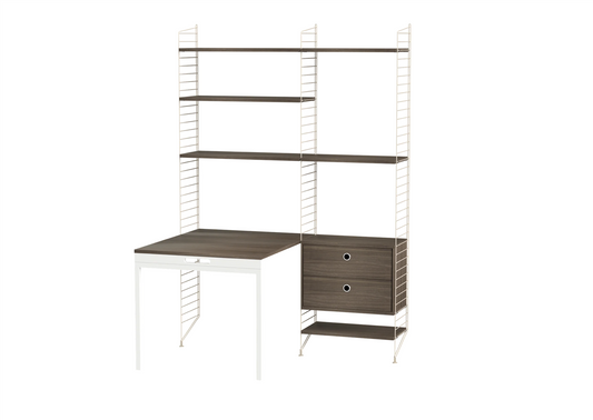 Workspace E Beige/Walnut 140 cm