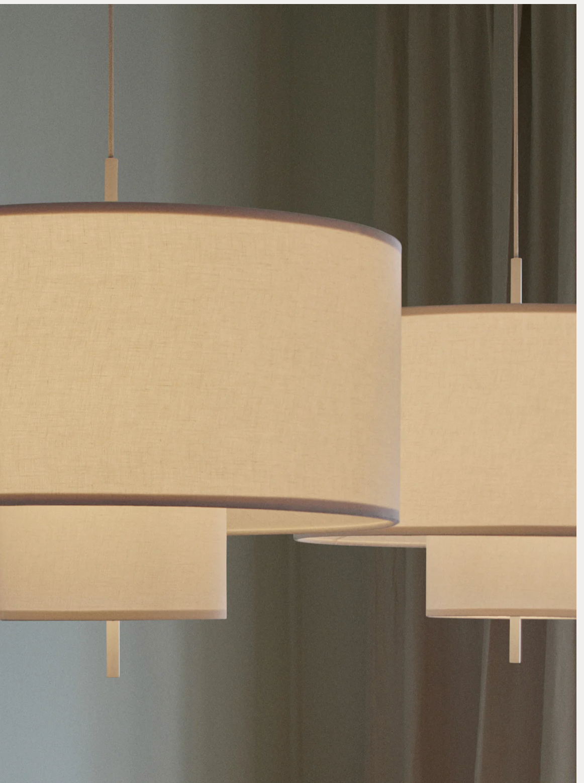margin pendant ø70 White Canvas