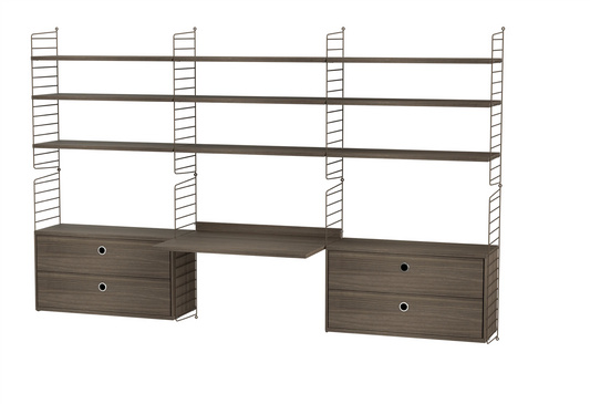 Workspace F Brown/Walnut 240 cm