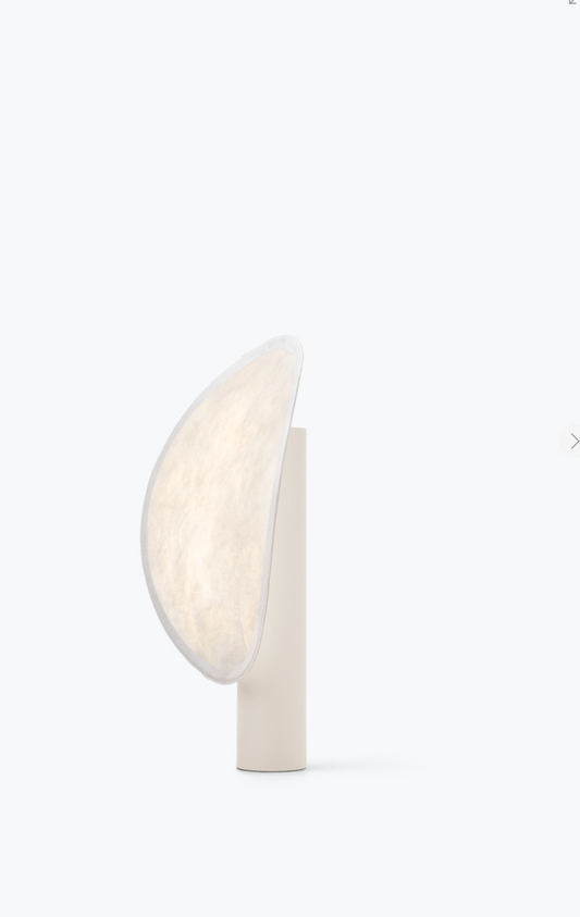 Tense Portable Table Lamp White Base w. White Tyvek