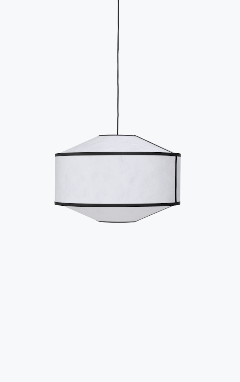 Kite Pendant Lamp Ø65 White and Black Tyvek