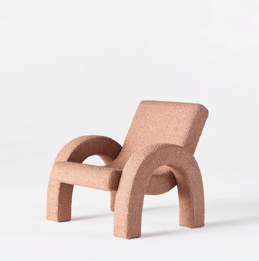ARCO LOUNGE CHAIR TEIDE small pink boucle