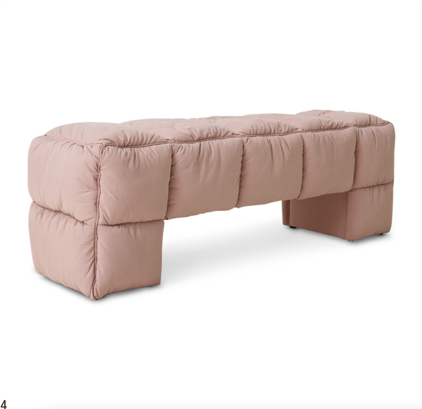 Puffy lobby bench ,Blush