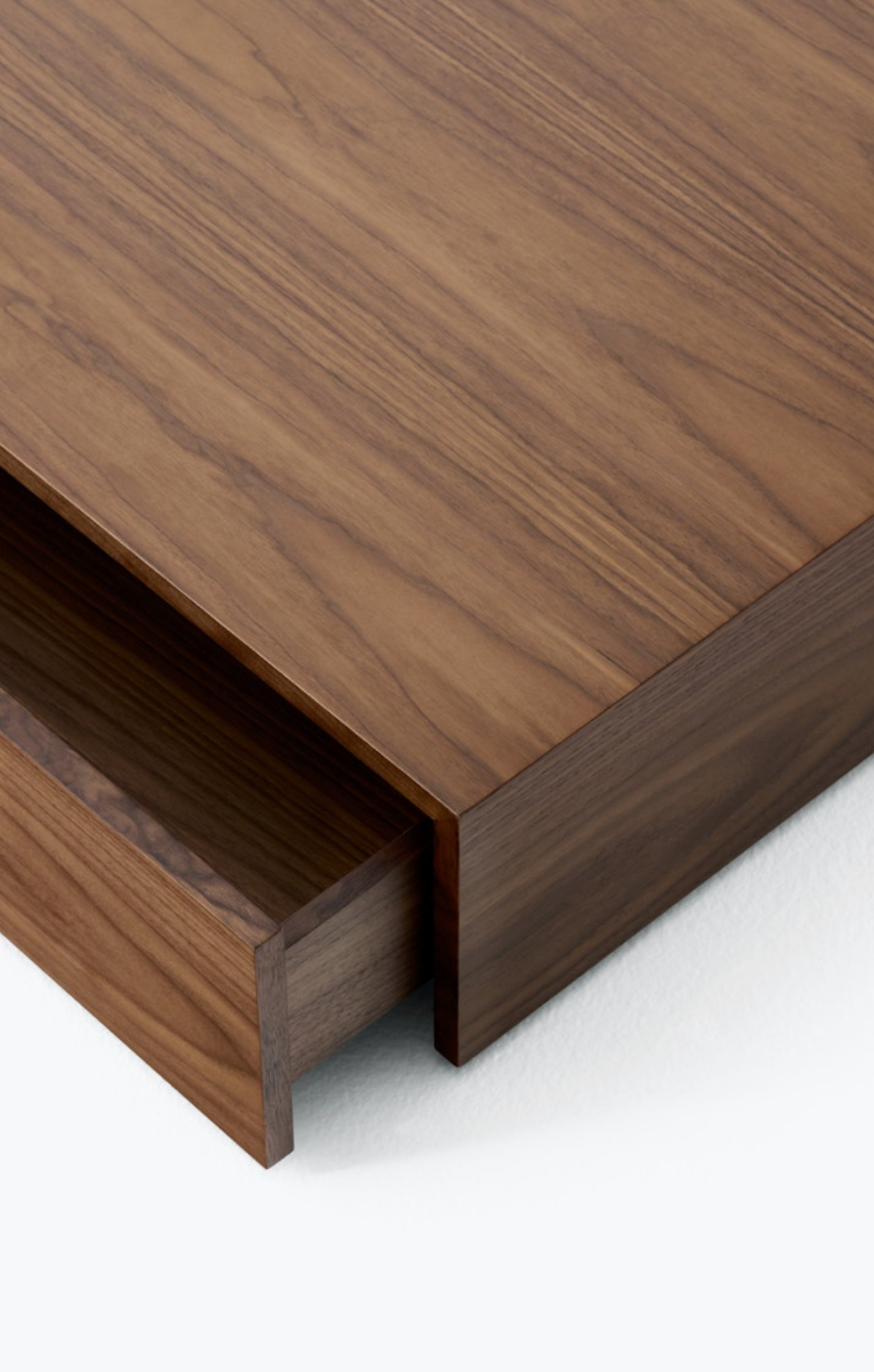 Mass Wide Coffee Table w. Drawer  Walnut   H210 x W 1030 x D720